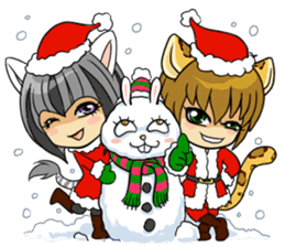 Leopard-Meow holiday sticker #5916843