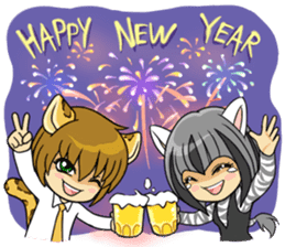 Leopard-Meow holiday sticker #5916844