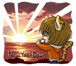 Leopard-Meow holiday sticker #5916845