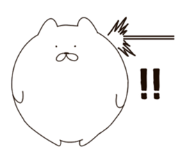 The round is white Animal sticker #5918048