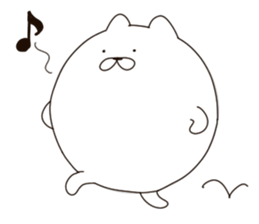 The round is white Animal sticker #5918073