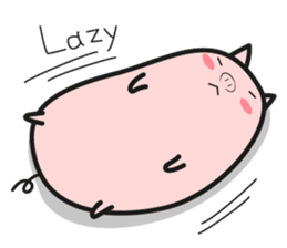DararinBoo -lazy pig - English version sticker #5920163