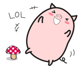 DararinBoo -lazy pig - English version sticker #5920169