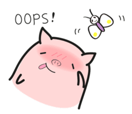 DararinBoo -lazy pig - English version sticker #5920173