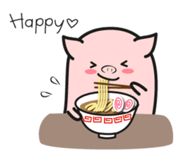 DararinBoo -lazy pig - English version sticker #5920187