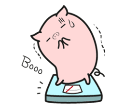 DararinBoo -lazy pig - English version sticker #5920192