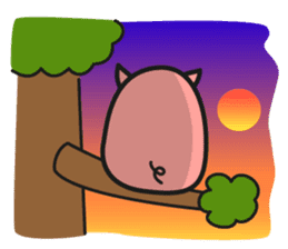 DararinBoo -lazy pig - English version sticker #5920194