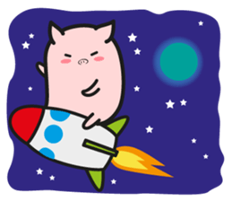 DararinBoo -lazy pig - English version sticker #5920196