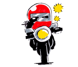 Rider motorcycle cartoon sticker #5921241