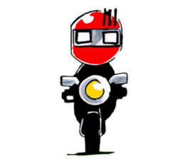 Rider motorcycle cartoon sticker #5921242