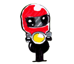 Rider motorcycle cartoon sticker #5921243
