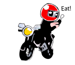 Rider motorcycle cartoon sticker #5921244