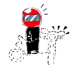 Rider motorcycle cartoon sticker #5921245