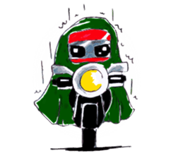 Rider motorcycle cartoon sticker #5921246