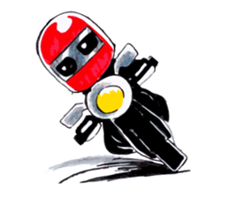 Rider motorcycle cartoon sticker #5921247