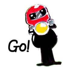 Rider motorcycle cartoon sticker #5921248