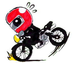 Rider motorcycle cartoon sticker #5921252