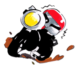 Rider motorcycle cartoon sticker #5921256