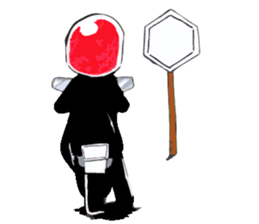 Rider motorcycle cartoon sticker #5921260