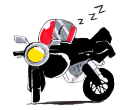 Rider motorcycle cartoon sticker #5921261