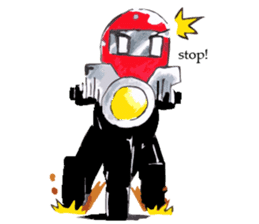 Rider motorcycle cartoon sticker #5921262