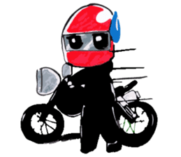 Rider motorcycle cartoon sticker #5921263