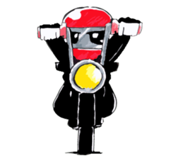 Rider motorcycle cartoon sticker #5921264