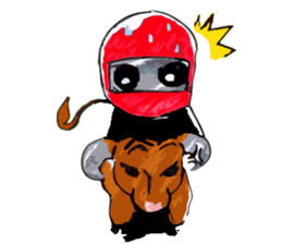 Rider motorcycle cartoon sticker #5921265