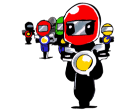 Rider motorcycle cartoon sticker #5921268