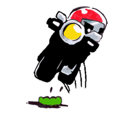 Rider motorcycle cartoon sticker #5921269