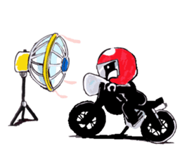 Rider motorcycle cartoon sticker #5921271