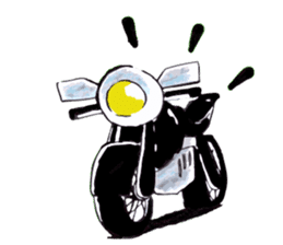 Rider motorcycle cartoon sticker #5921272