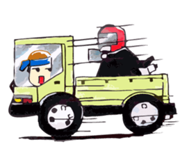 Rider motorcycle cartoon sticker #5921274