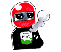 Rider motorcycle cartoon sticker #5921277