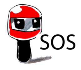 Rider motorcycle cartoon sticker #5921279