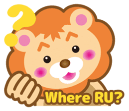 Kawaii lion of conversation stickers 1 sticker #5921522