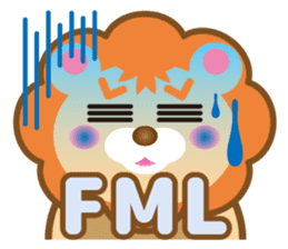 Kawaii lion of conversation stickers 1 sticker #5921529