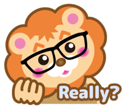 Kawaii lion of conversation stickers 1 sticker #5921532