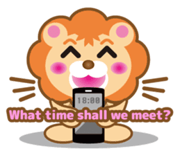 Kawaii lion of conversation stickers 1 sticker #5921540