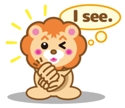Kawaii lion of conversation stickers 1 sticker #5921554