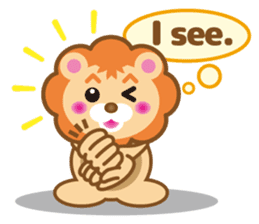 Kawaii lion of conversation stickers 1 sticker #5921554