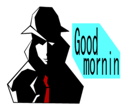 Trench coat man sticker #5921560