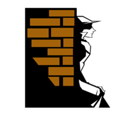 Trench coat man sticker #5921580