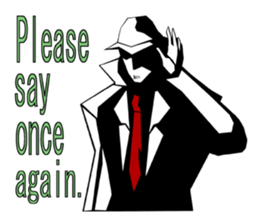 Trench coat man sticker #5921583