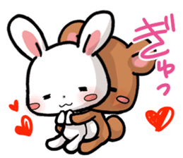 Always together Rabbit & Bear's love2 sticker #5922322