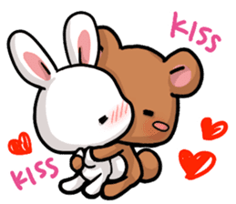 Always together Rabbit & Bear's love2 sticker #5922323
