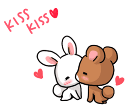 Always together Rabbit & Bear's love2 sticker #5922324