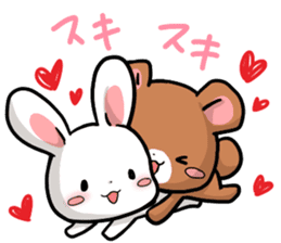 Always together Rabbit & Bear's love2 sticker #5922325