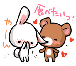 Always together Rabbit & Bear's love2 sticker #5922332