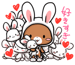 Always together Rabbit & Bear's love2 sticker #5922333